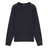 PS Paul Smith blauwe sweater met signature stripes op schouders