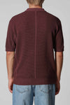 Detail van Roberto Collina piqué knit polo met subtiele ruglijn