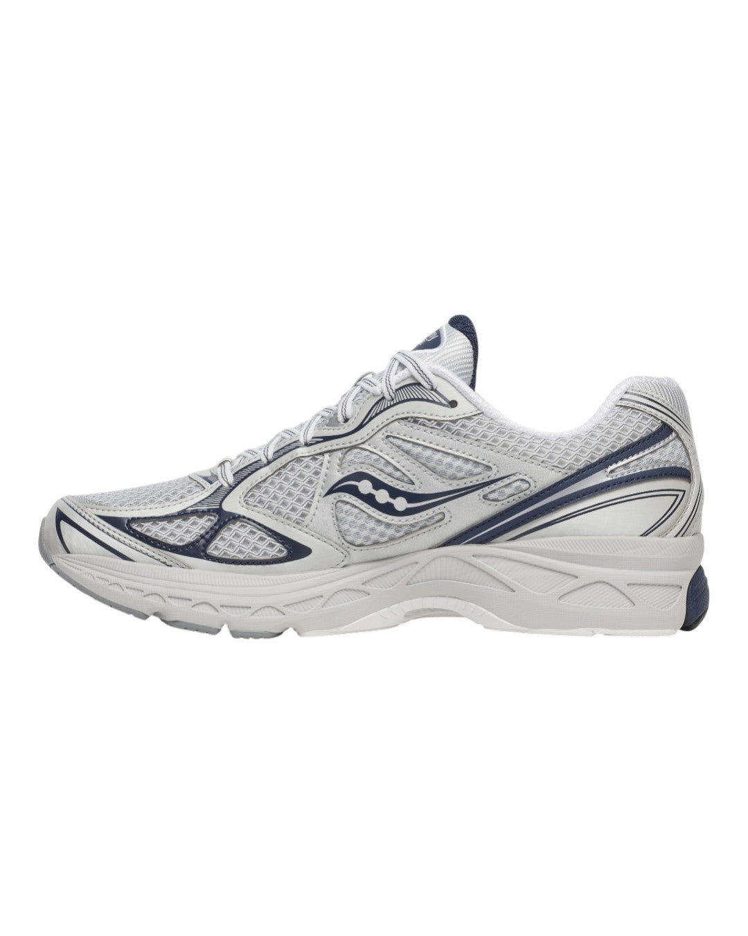 Voorkant van Saucony ProGrid Guide 7 Oyster Navy sneaker