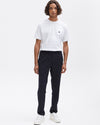 Navy Bien Wool Blend Trousers model