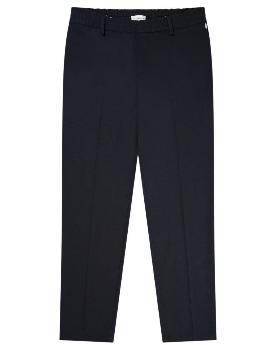 Navy Bien Wool Blend Trousers