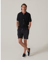 Ryans Knitted Combed Cotton Structured Polo NIght Blue