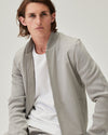 Stone Grey Paxton Combed Cotton Hybrid Bomber