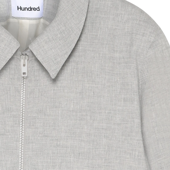 Achterkant van Won Hundred Dutton Jacket Light Grey Melang