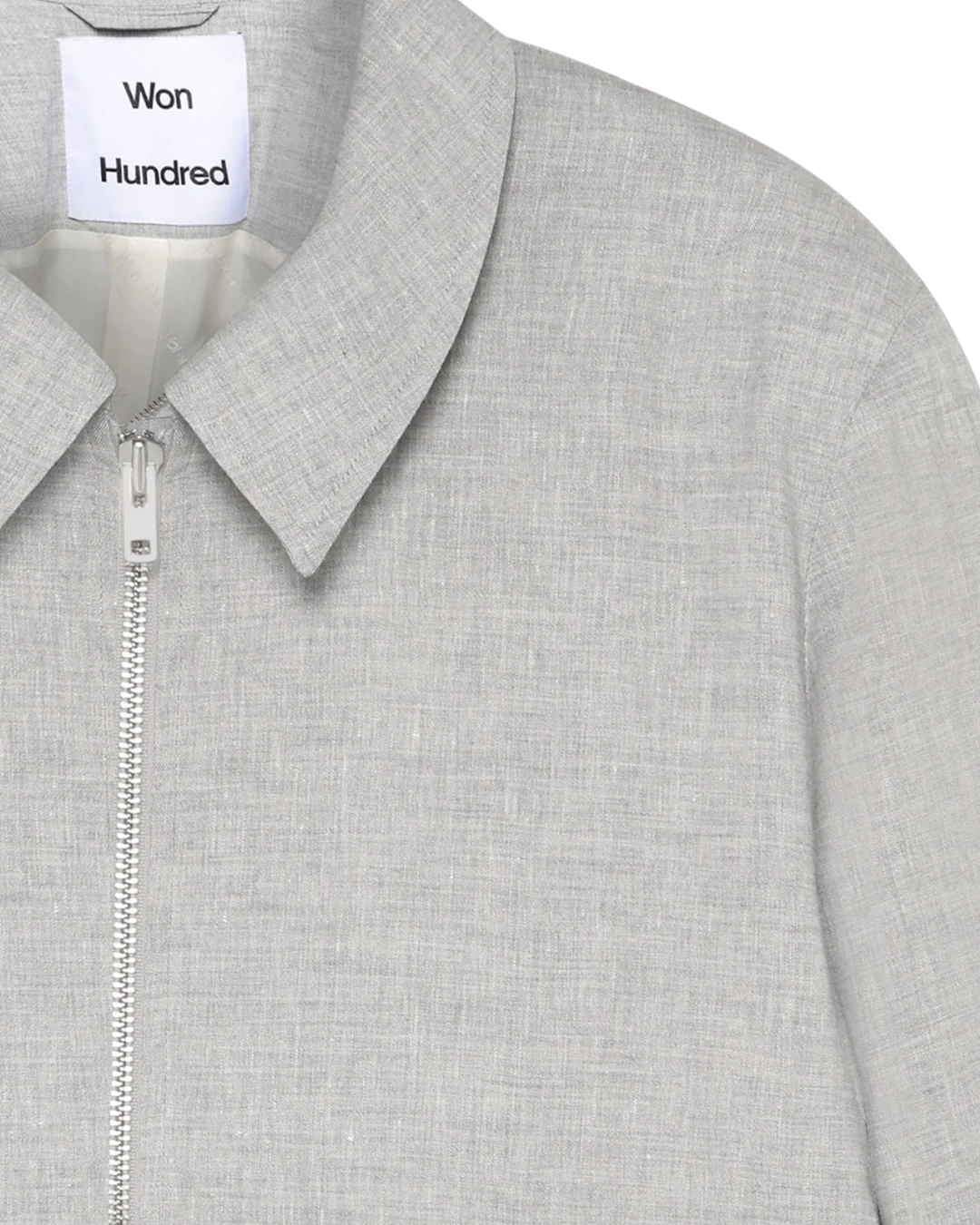 Achterkant van Won Hundred Dutton Jacket Light Grey Melang