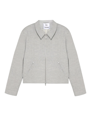 Won Hundred Dutton Jacket Light Grey Melange met regular fit bij Checkpoint Mol