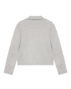 Detail van kraag en sluiting van Won Hundred Dutton Jacket Light Grey Melange
