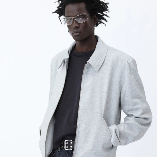 Won Hundred Dutton Jacket Light Grey Melange voorkant bij Checkpoint Mol