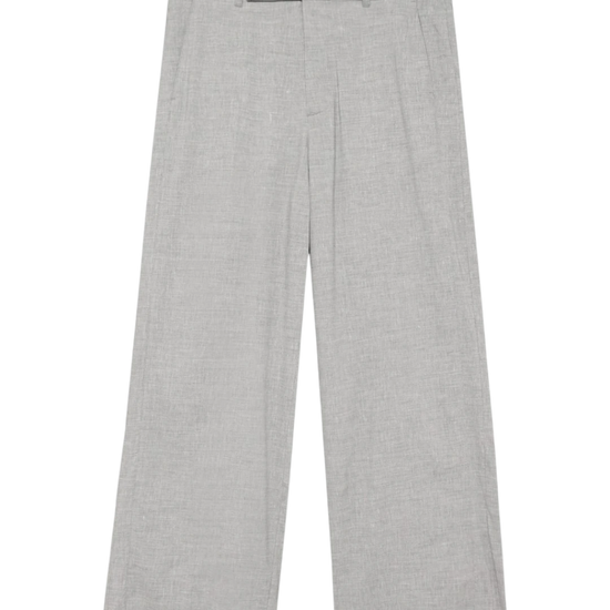 Won Hundred Eron Trousers Light Grey Melange cleane pantalon bij Checkpoint Mol