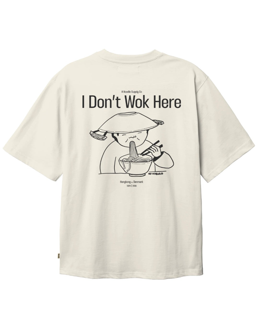 Woodbird WBBaine Wok Tee in Off White bij Checkpoint Mol