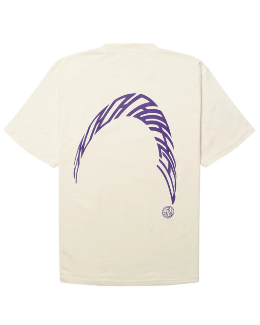 Woodbird WBBaine Warp Tee in Off White bij Checkpoint Mol