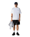 Detail van de 100% organic cotton stof van de Woodbird WBBaine Octo Tee in White