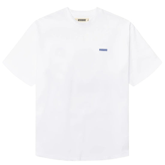 Voorkant van de Woodbird WBBaine Octo Tee White met klein borstlogo