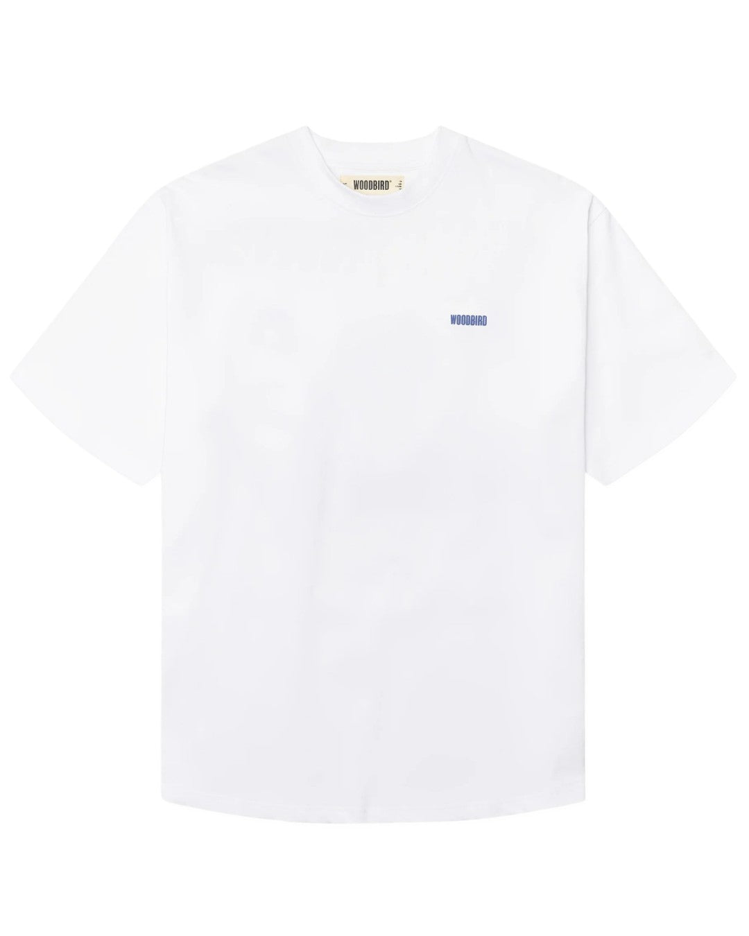 Voorkant van de Woodbird WBBaine Octo Tee White met klein borstlogo