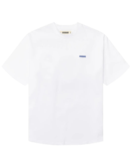 Voorkant van de Woodbird WBBaine Octo Tee White met klein borstlogo