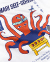 Woodbird WBBaine Octo Tee White gecombineerd in een casual zomeroutfit bij Checkpoint Mol