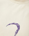 Achterkant van de Woodbird WBBaine Warp Tee Off White met grote typografische logo print