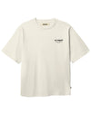 Voorkant van de Woodbird WBBaine Wok Tee Off White met kleine borstprint