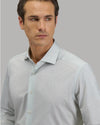 Lichtgroene linnenlook stretchstof van Xacus Active Shirt