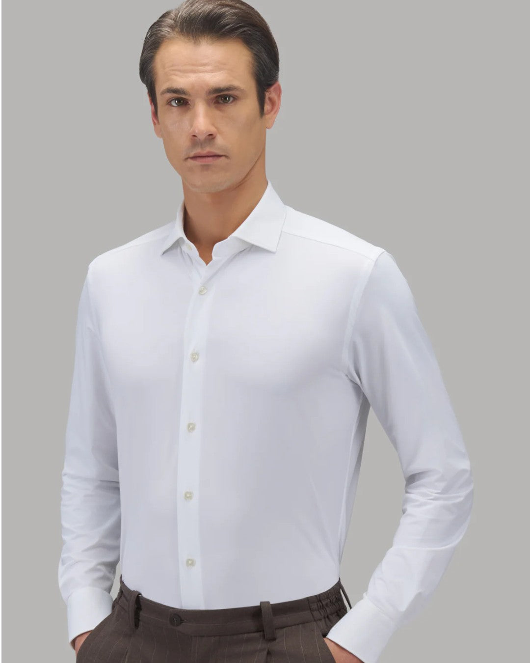 Detail van Xacus Active Shirt met Italiaanse afwerking