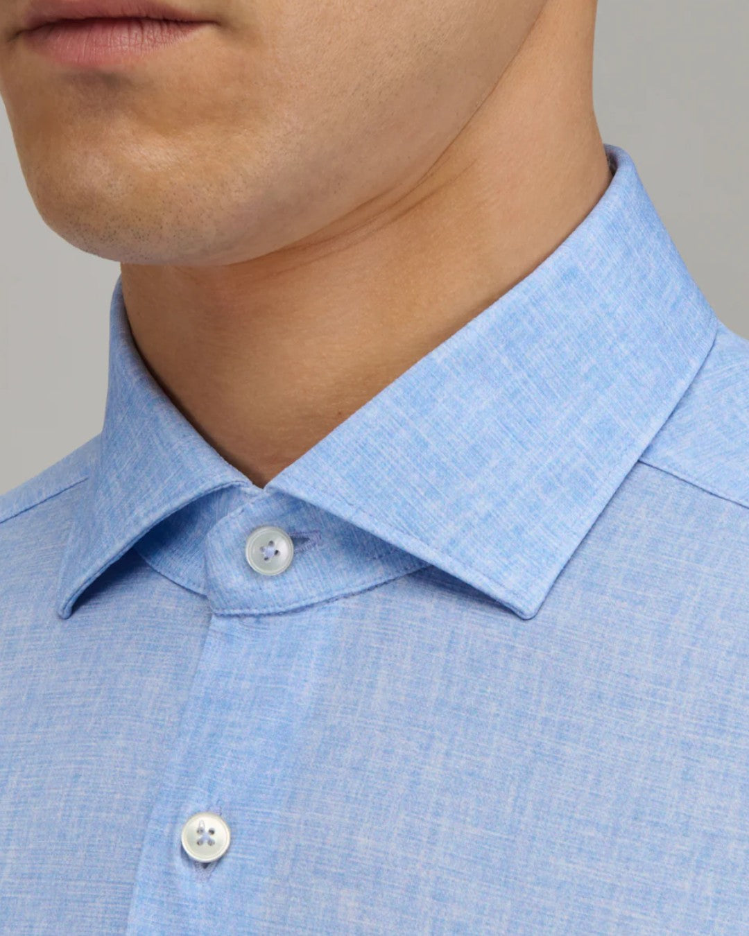 Achterkant van Xacus Active Shirt Light Blue Melange