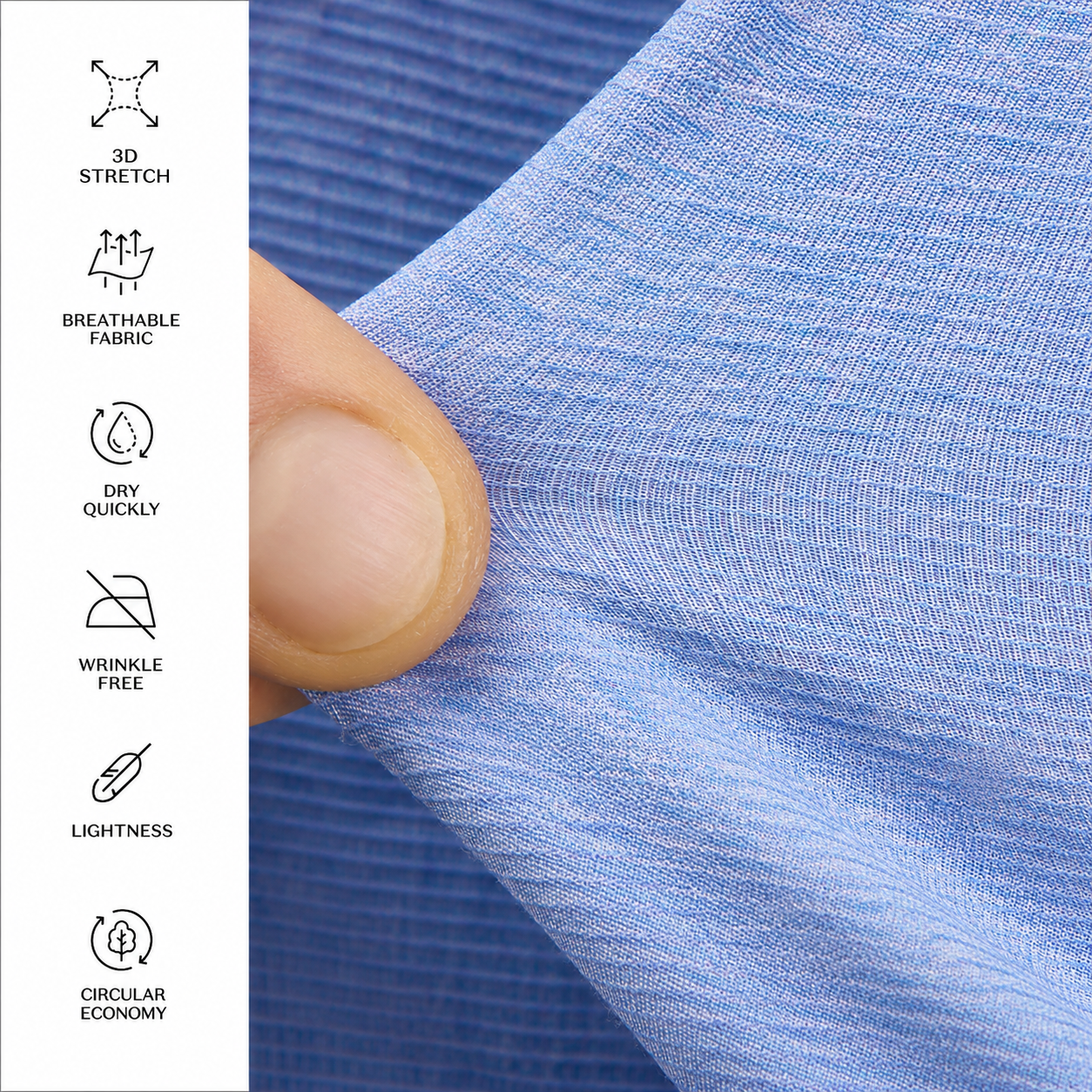 Technische eigenschappen van Xacus Active Shirt Light Blue Melange