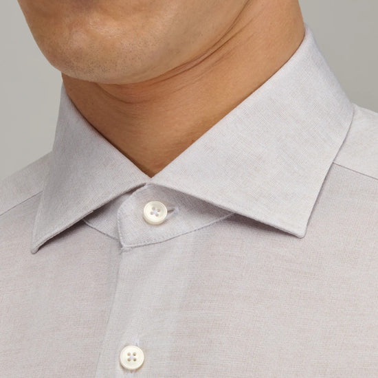Achterkant van het beige Xacus Active Shirt met Tailor Fit