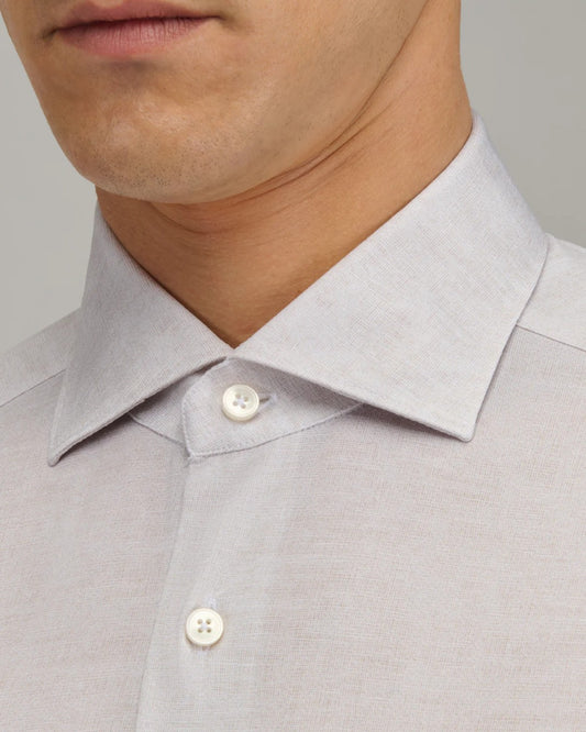 Achterkant van het beige Xacus Active Shirt met Tailor Fit