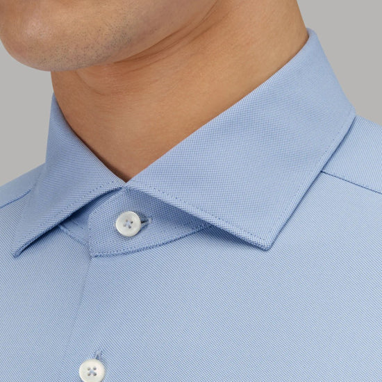 Achterkant van Xacus Active Shirt New Light Blue zonder rugnepen
