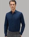 Small cutaway kraag van het Xacus Tailor Fit Active Shirt New Navy