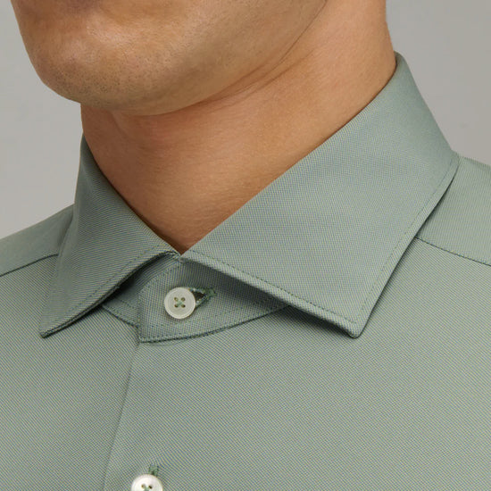 Small cutaway collar van Xacus Active Shirt Sage Green
