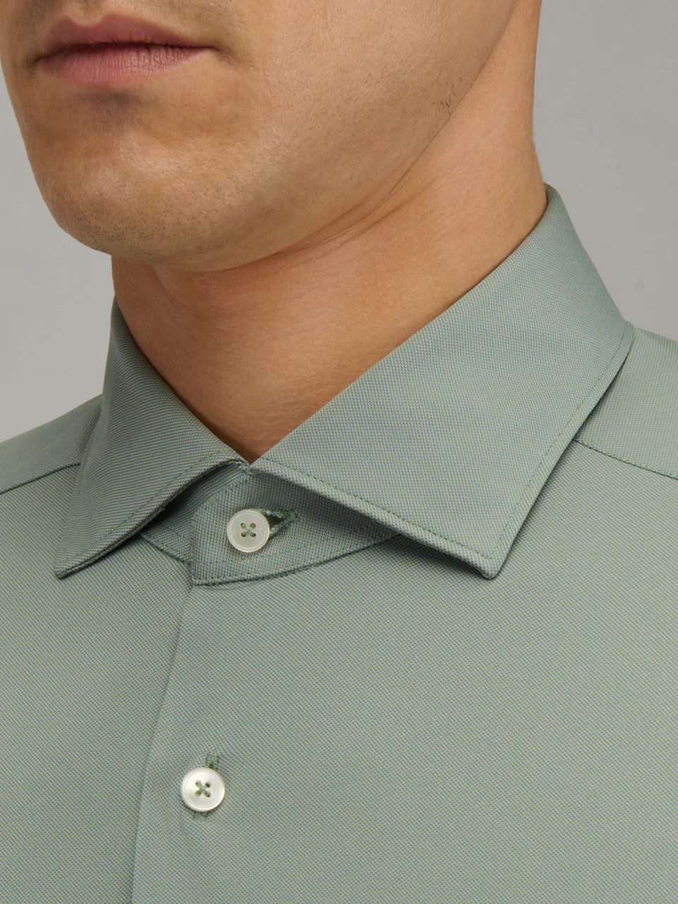 Small cutaway collar van Xacus Active Shirt Sage Green