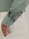 Textured technische stof van Xacus Active Shirt Sage Green