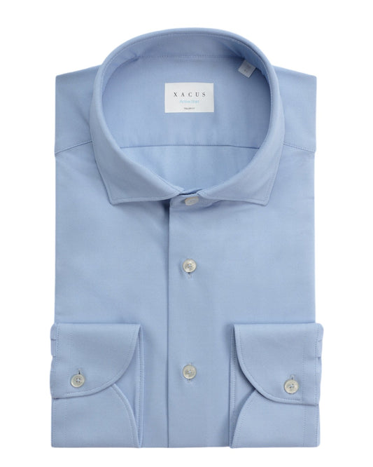 Xacus Slim Fit Active Shirt New Light Blue voorkant bij Checkpoint Mol