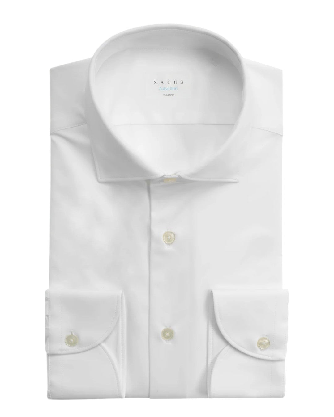 Xacus Active Shirt Tailor Fit wit strijkvrij herenoverhemd