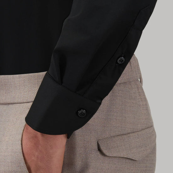 Zwart Xacus Active Shirt voor een verzorgde business- en avondlook