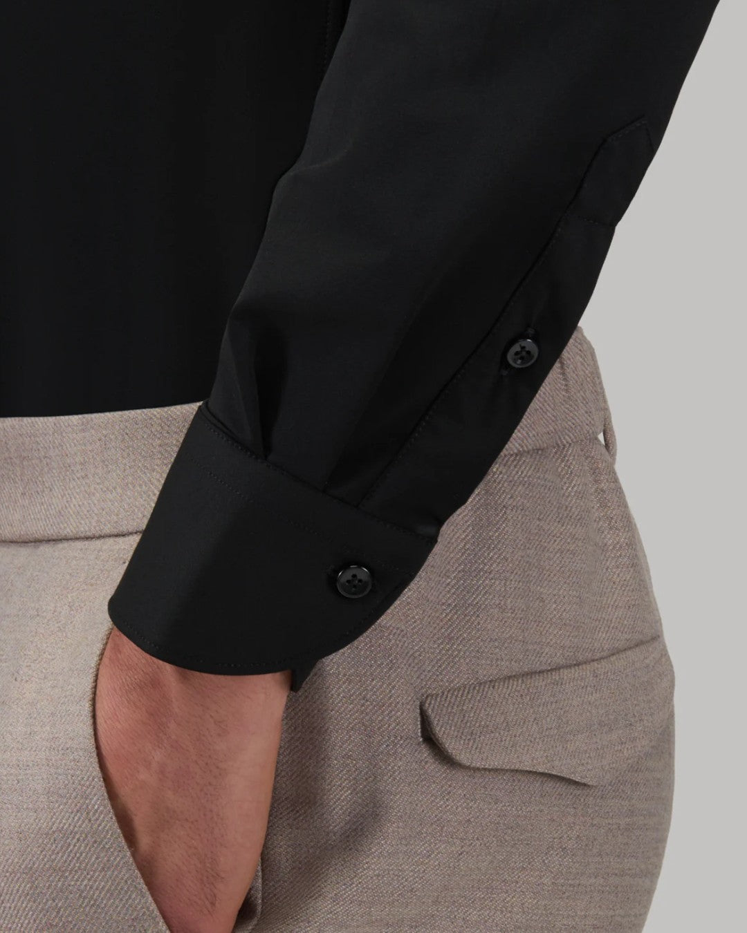 Zwart Xacus Active Shirt voor een verzorgde business- en avondlook