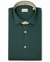 Forest Green Fine Popeline Tailor Fit Shirt
