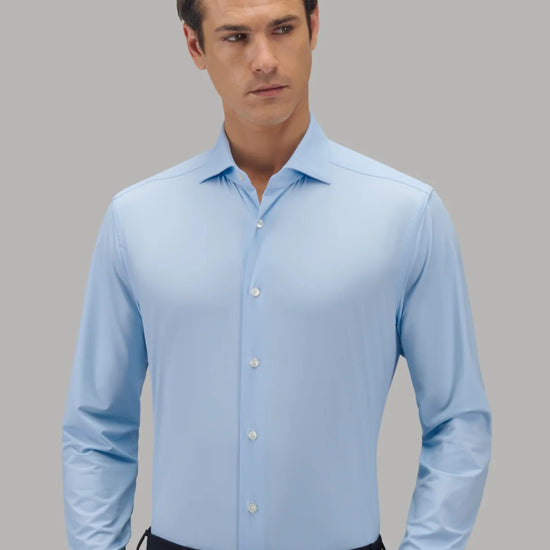Technische stretchstof van Xacus Active Shirt Light Blue