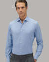 Kraag van Xacus Regular Fit Active Shirt New Light Blue
