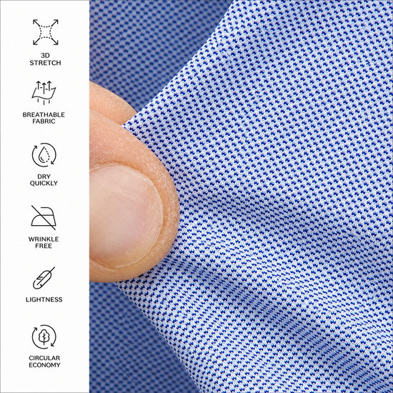 Technische eigenschappen van Xacus Regular Fit Active Shirt New Light Blue