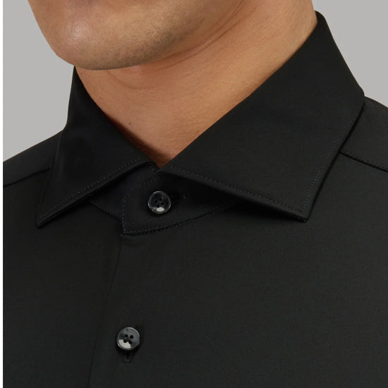 Achterkant van Xacus Slim Fit Active Shirt Black