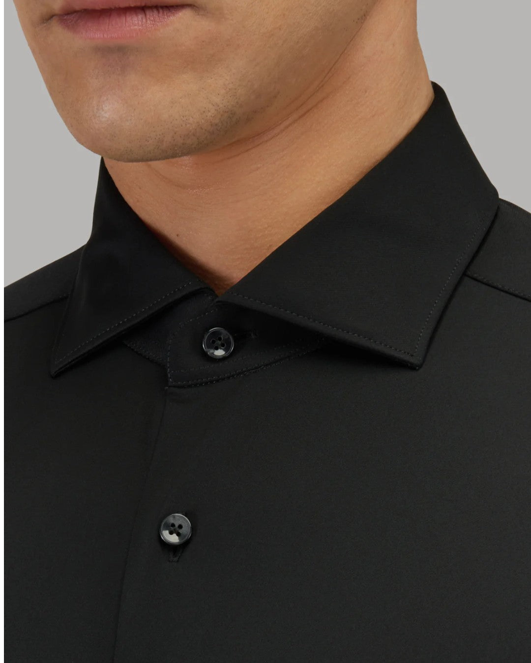 Achterkant van Xacus Slim Fit Active Shirt Black