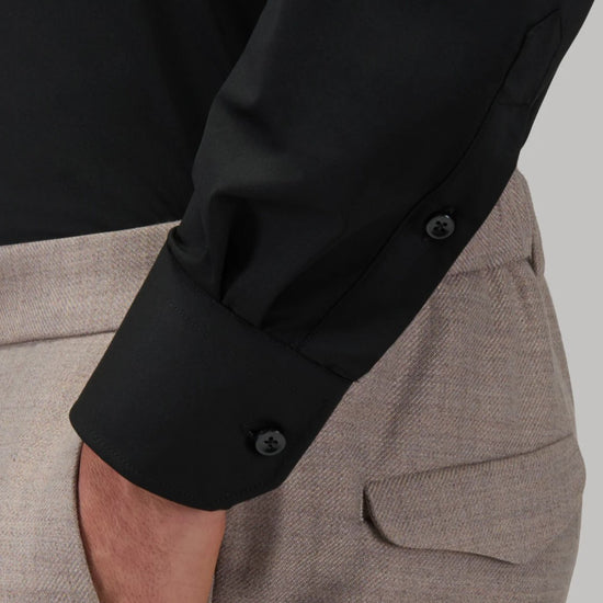 Manchet van Xacus Slim Fit Active Shirt Black