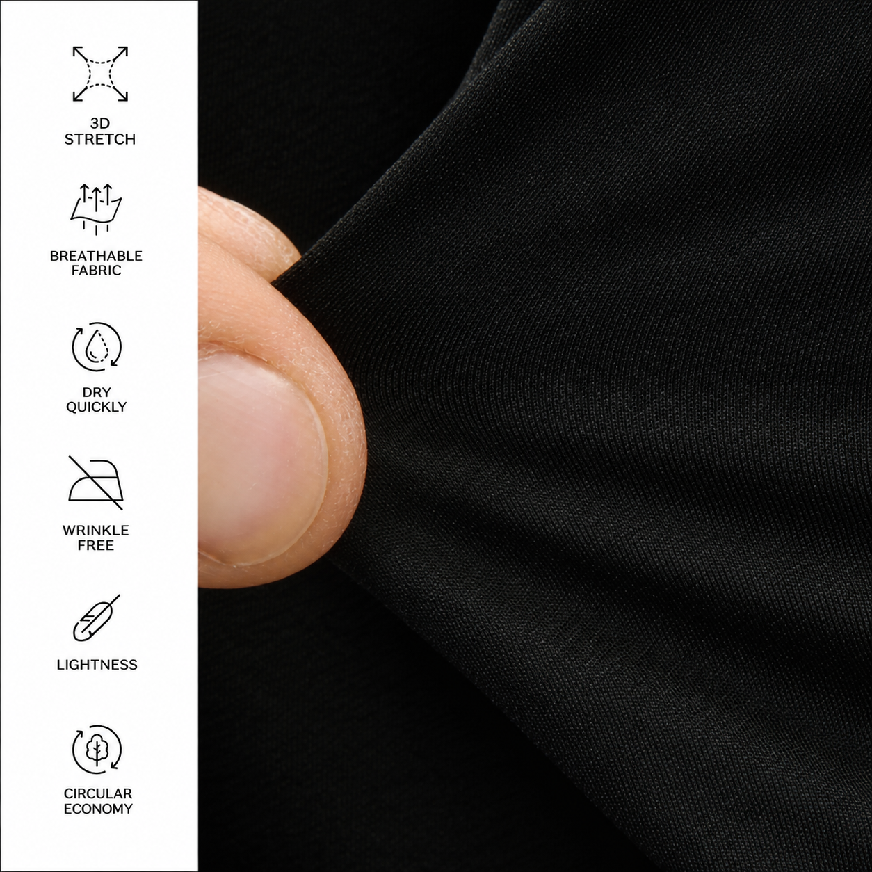 Technische eigenschappen van Xacus Slim Fit Active Shirt Black