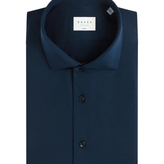 Xacus Slim Fit Active Shirt Dark Navy voor heren voorkant