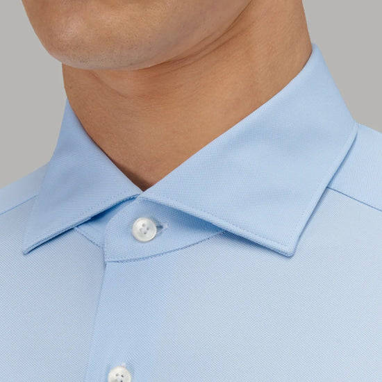 Achterkant van Xacus Slim Fit Active Shirt Light Blue