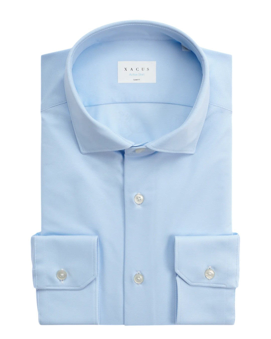 Xacus Slim Fit Active Shirt Light Blue voor heren voorkant