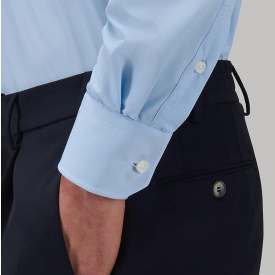 Manchet van Xacus Slim Fit Active Shirt Light Blue