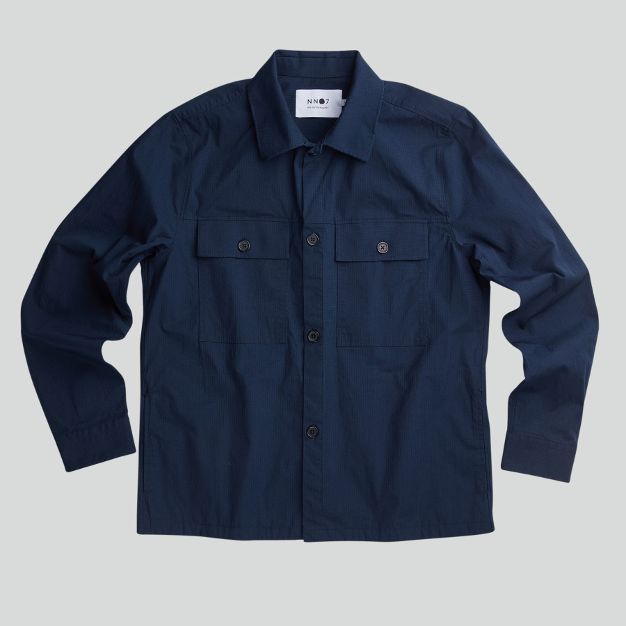 Wilas Overshirt | Navy Blue | Regular Fit 